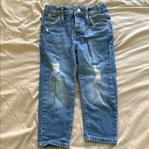 Stylish Distressed Trendy Straight Blue Jeans for girls Size 5 Old Navy